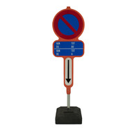 Tijdelijk parkeerverbodsbord E1 - Tweetalig