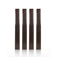 Diamantkoppaal uit  kunststof - bruin met 2 reflecterende bandjes
