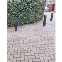 Diamantkoppaal uit  kunststof - bruin met 2 reflecterende bandjes - uitneembaar