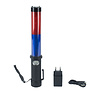 LED toortslamp - blauw/rood - oplaadbaar en multifunctioneel