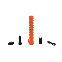 Baton de police lumineux - orange - rechargeable