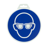 Pictogram 'Veiligheidsbril verplicht' Ø 180 mm