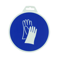Pictogram 'Veiligheidshandschoenen verplicht' Ø 180 mm