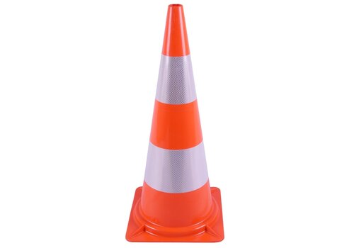Cône de signalisation 75 cm PVC - très flexible + Classe 2 