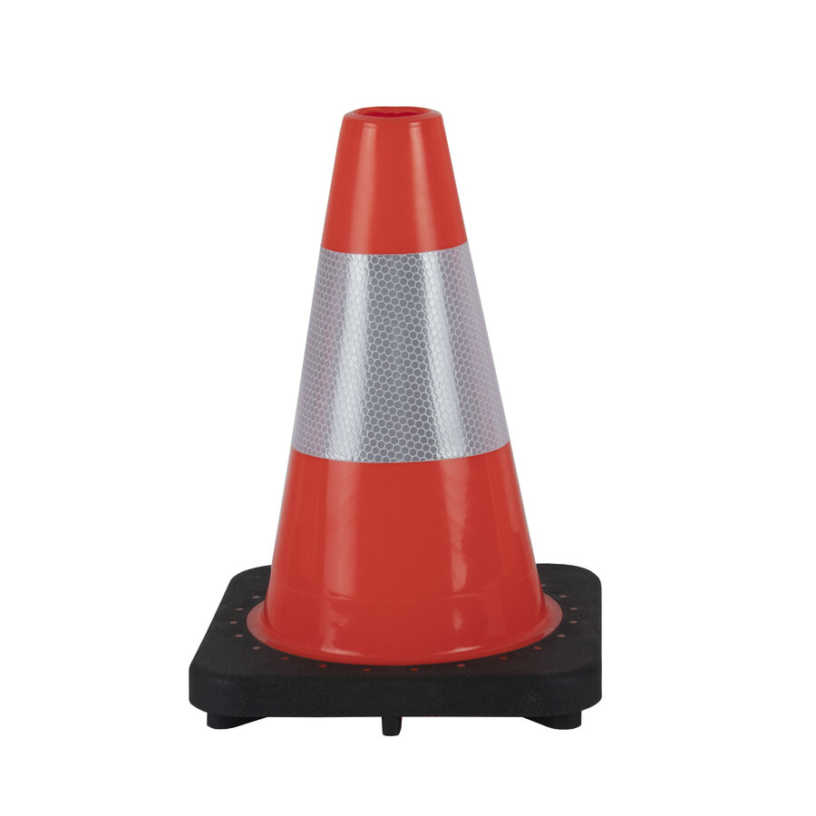 Cône de signalisation 30 cm PU - avec socle lesté + Classe 2