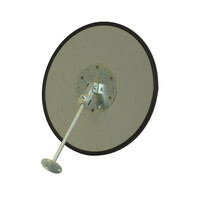 Miroir de sécurité - Antivol - Rond 400 mm, cadre noir