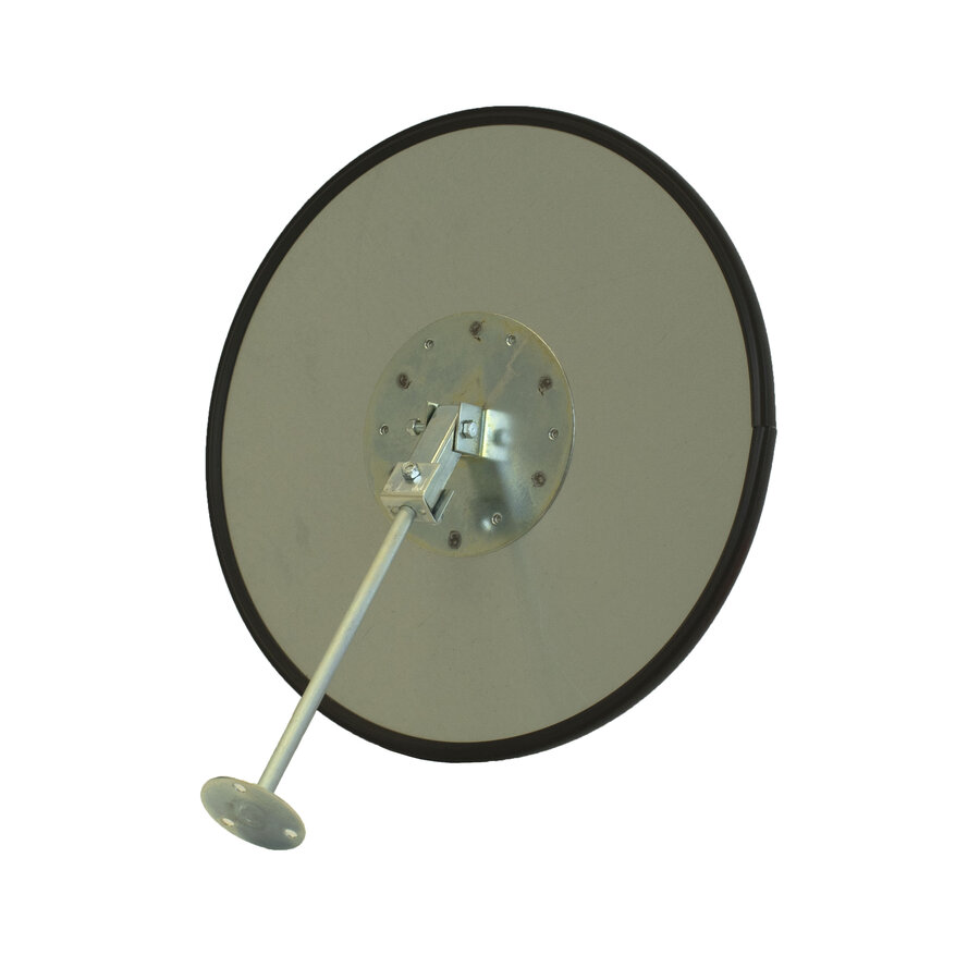 Miroir de sécurité - Antivol - Rond 400 mm, cadre noir