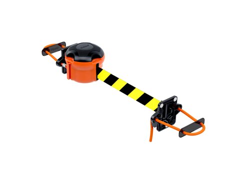 Skipper stellingbouw kit - 9 meter - geel/zwart - met vlakke Skipper touwklemmen 