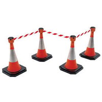 Budget set Skipper riemkegels - crowd control - 27m - Rood/wit