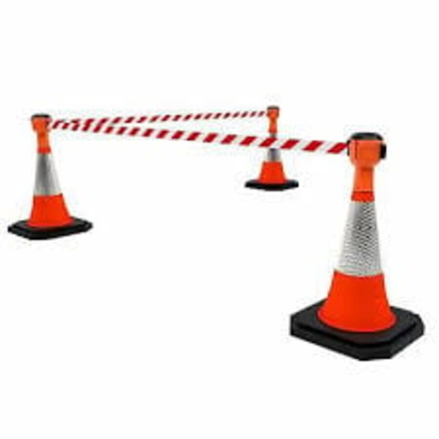Budget set Skipper riemkegels - crowd control - 27m - Rood/wit