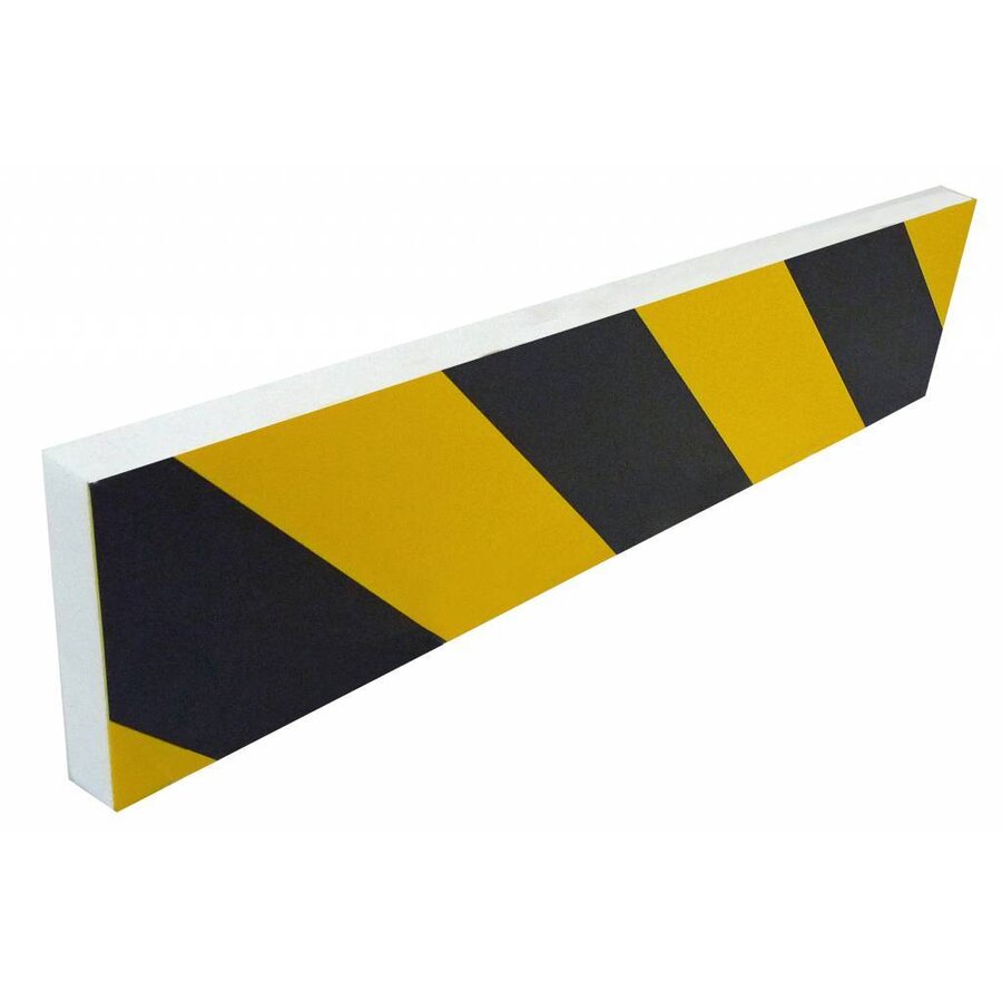 Stootband voor parkings en garages - 350 x 80x15 mm - geel/zwart