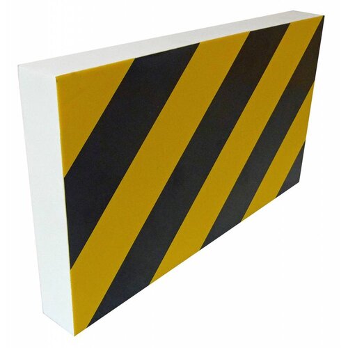 Butoir mousse - 350 x 80x15 mm - jaune/noir 