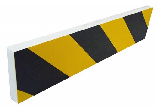 Butoir mousse - 400 x 200 x 40 mm - jaune/noir 