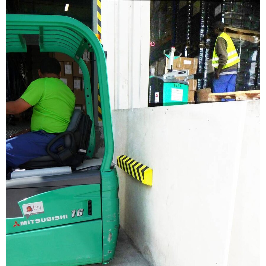 Stootband voor parkings en garages - 400 x 200 x 40 mm - geel/zwart