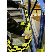 Mousse de protection pour coins - 5000 x 30 x 30 x 8 mm - jaune/noir