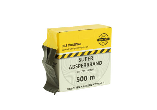 Signalisatielint - Afzetlint SUPERSTRONG 500m - geel/zwart 