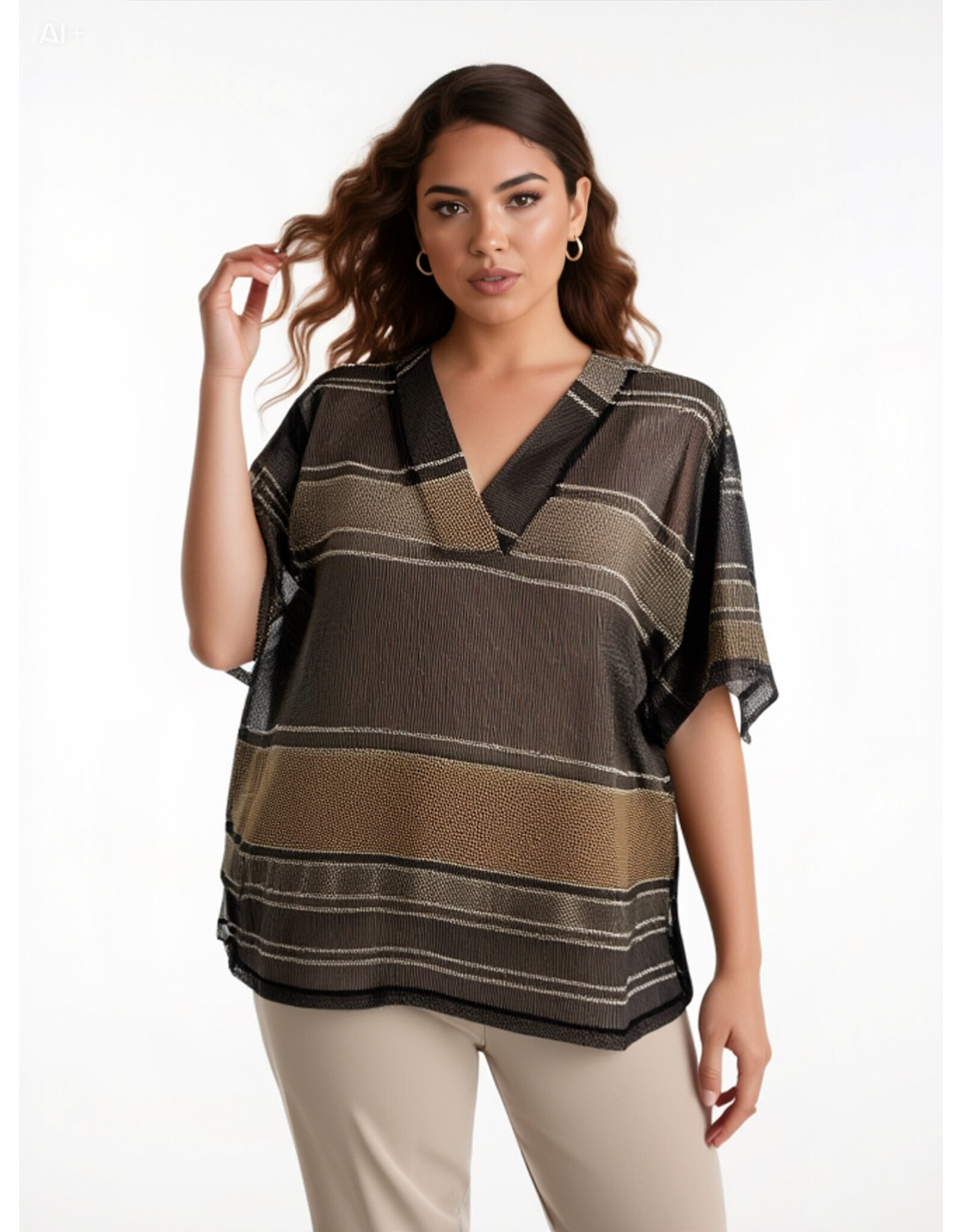 Ophilia Mirte 26S linen big stripe