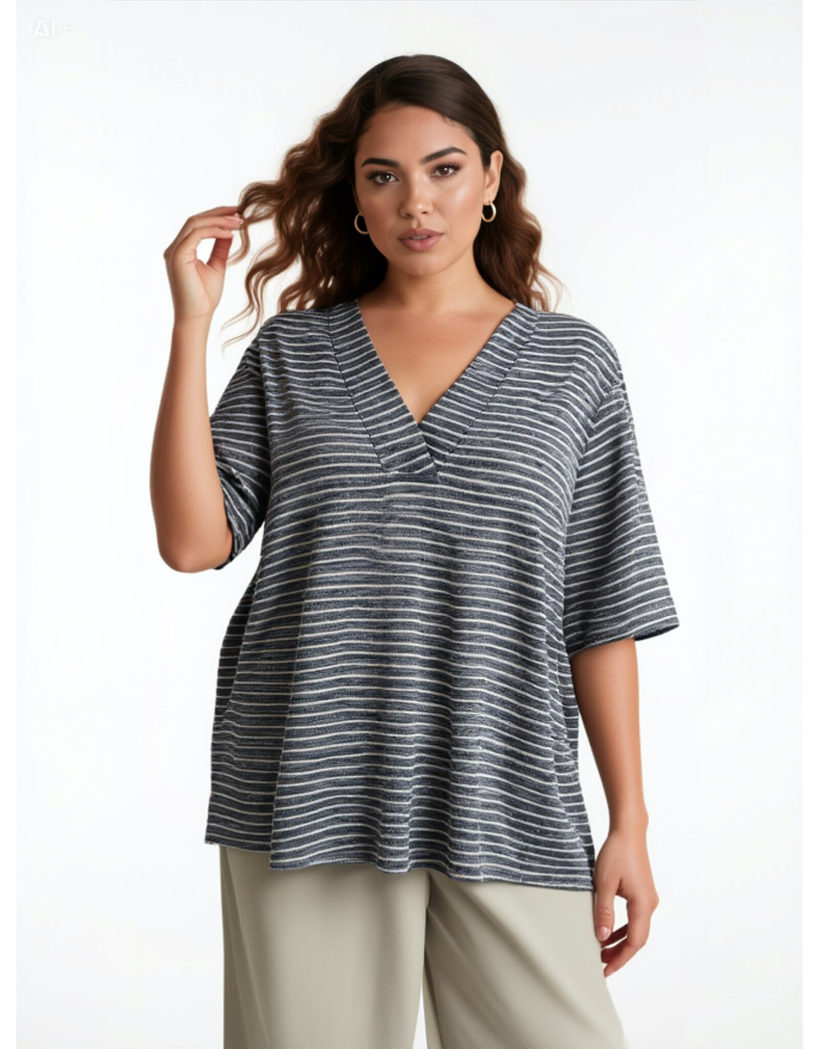 Ophilia Mirte 26S linen stripe