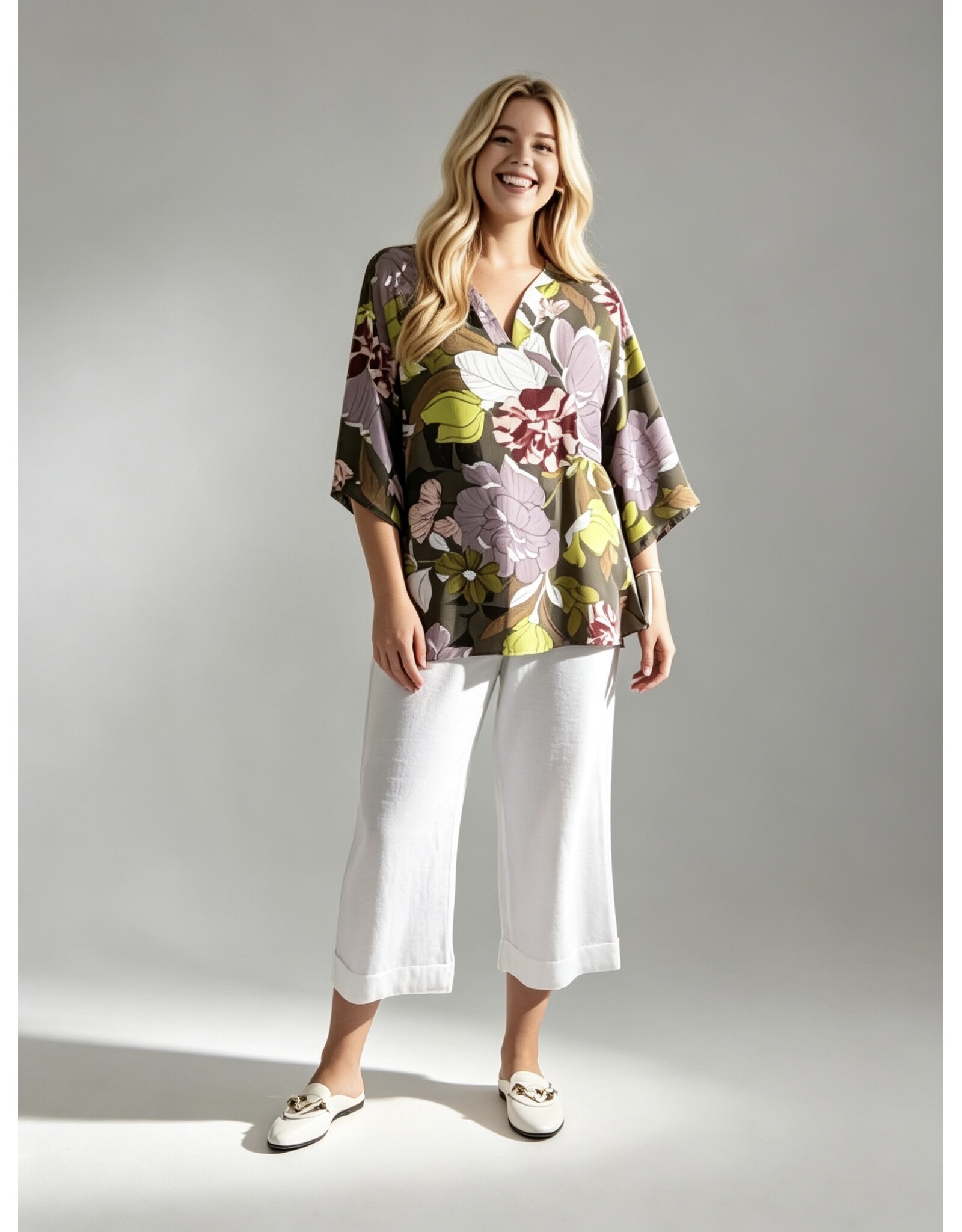 Ophilia Cloë 24S print viscose satin