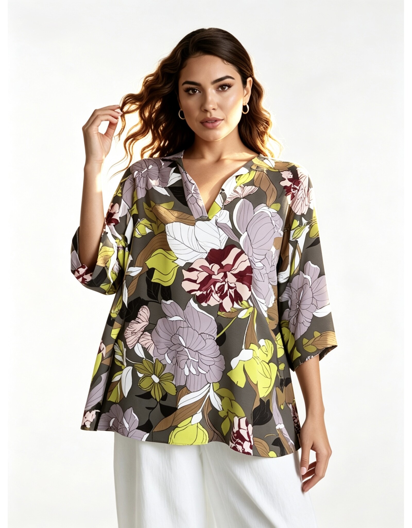Ophilia Cloë 24S print viscose satin