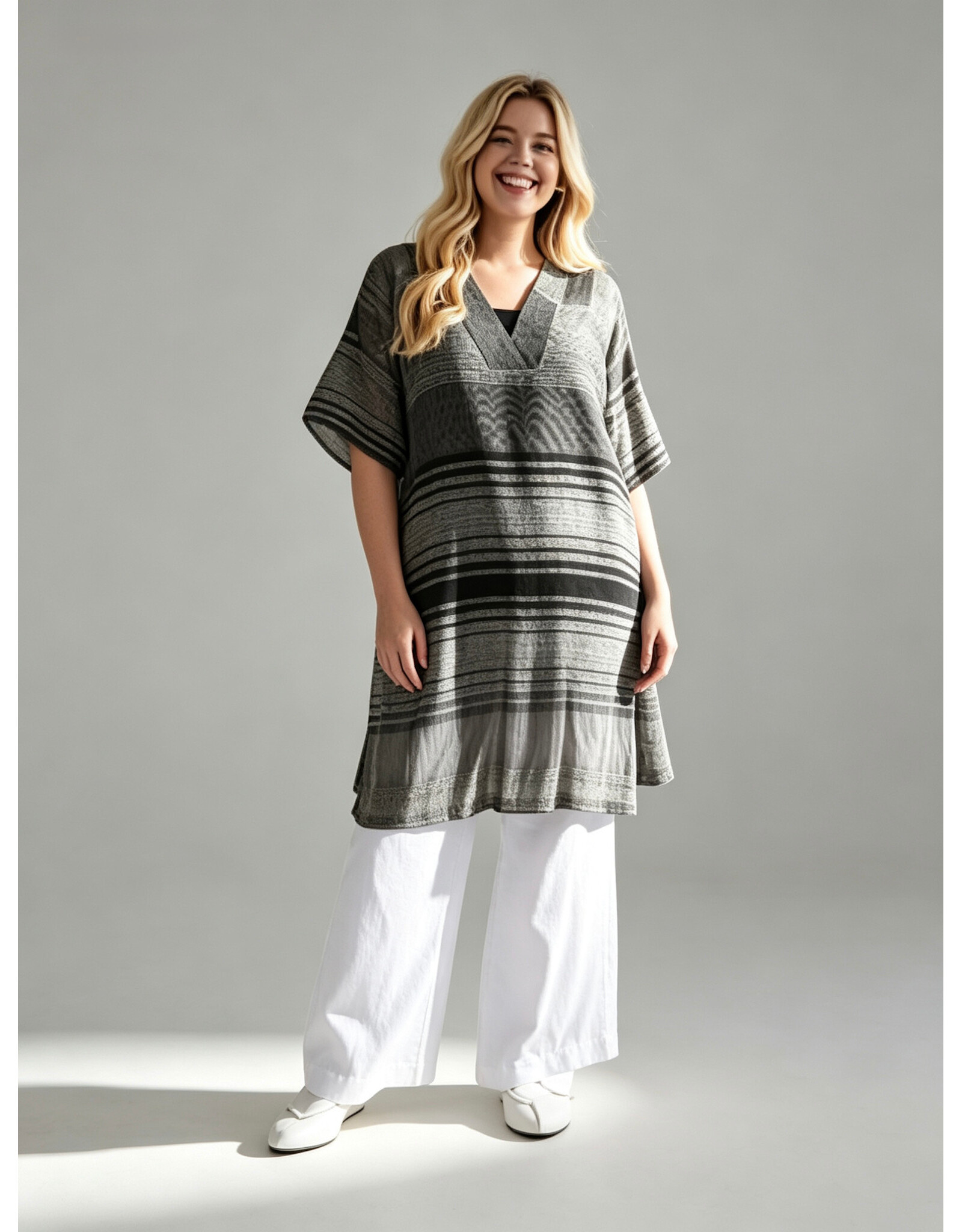Ophilia Palermo 26S linen  big stripe
