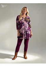 Rina 26W  jersey dessin paisley plum