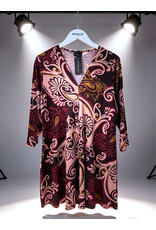 Rina 26W  jersey dessin paisley plum