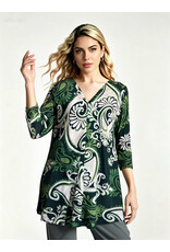 Rina 26W  jersey dessin paisley plum