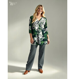 Rina 26W  jersey dessin paisley green