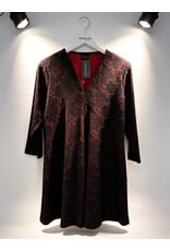 Rina 26W  jaquard brocade red