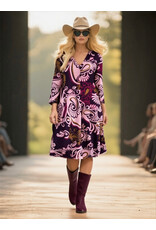 Ivy  26W  jersey dessin paisley plum