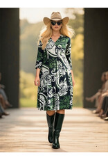 Ivy  26W  jersey dessin paisley green