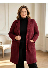 Ophilia Nora 26W cably knit bordeaux
