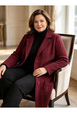 Ophilia Nora 26W cably knit bordeaux