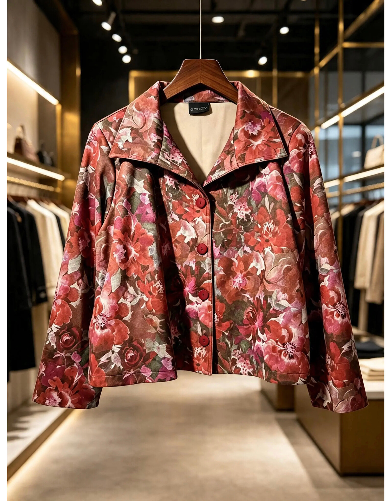 Ophilia Roma 26W scuba suede red rose