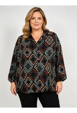 Ophilia Lucy 26W  satin dessin inka petrol