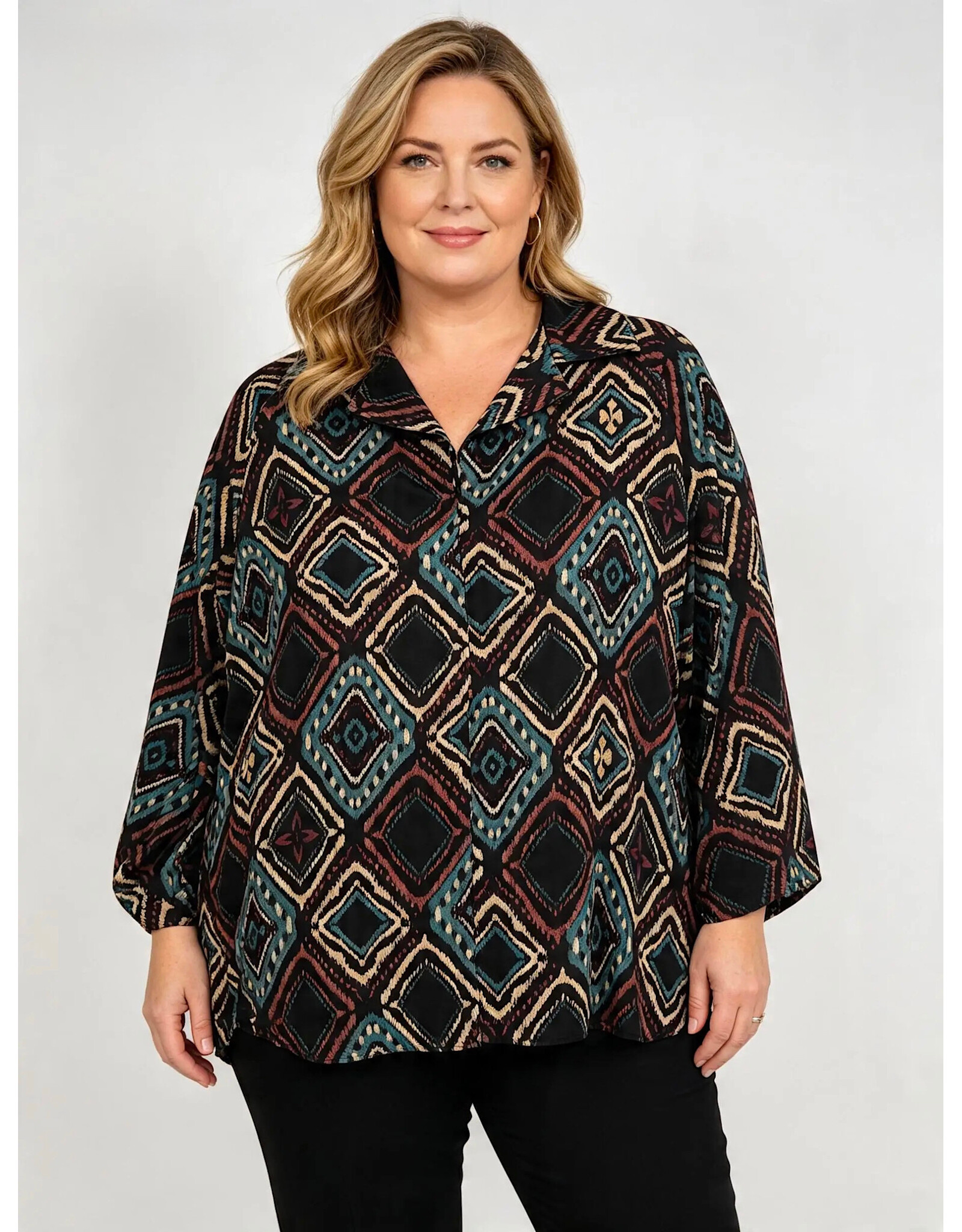 Ophilia Lucy 26W  satin dessin inka petrol