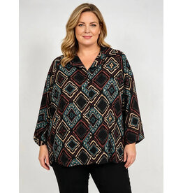 Ophilia Lucy 26W  satin dessin inka petrol