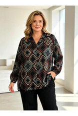 Ophilia Lucy 26W  satin dessin inka petrol