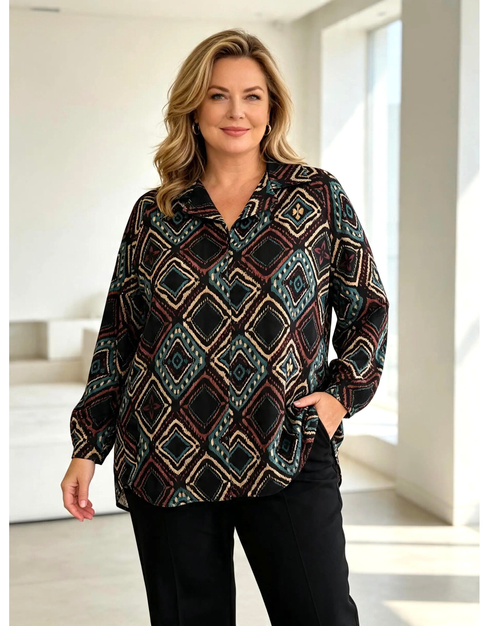 Ophilia Lucy 26W  satin dessin inka petrol