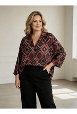 Ophilia Lucy 26W  satin dessin inka plum