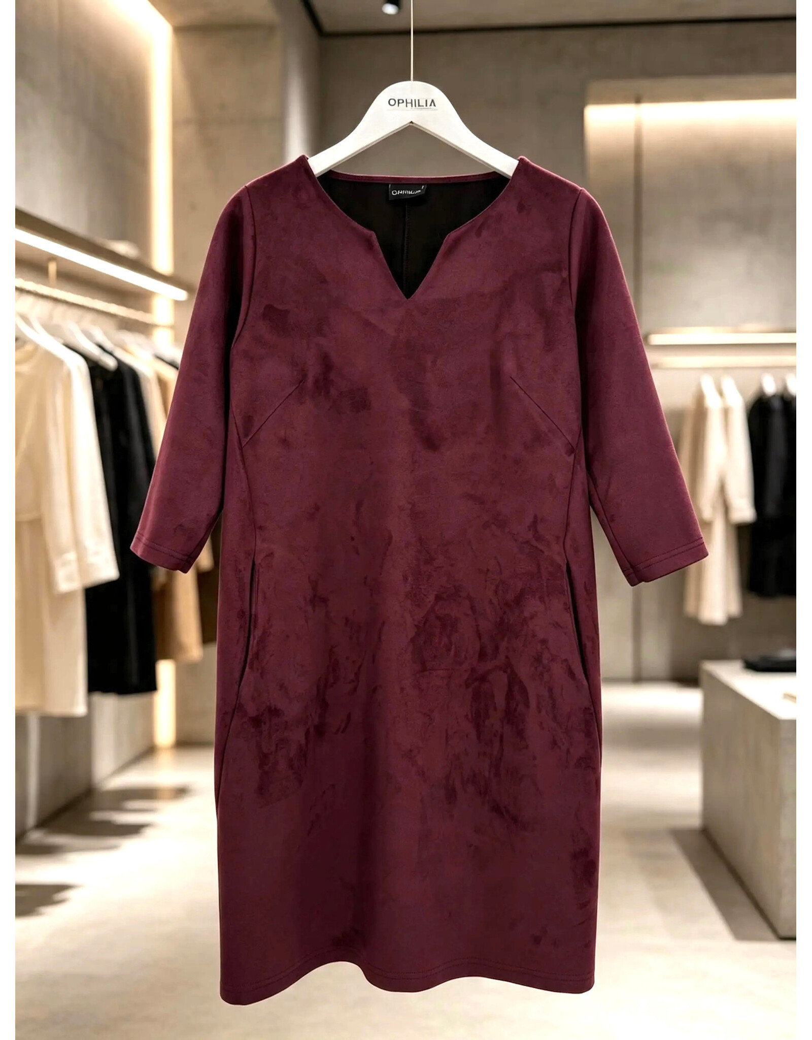 Ophilia Yara 26W scuba suede plum