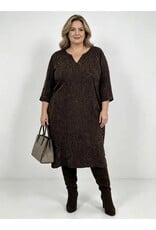 Ophilia Yara 26W  Embroderd stretch velvet choco