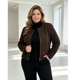 Ophilia Lara 26W scuba suede choco