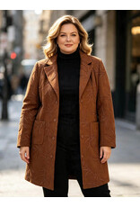 Ophilia Nora 26W embroderd suede cognac