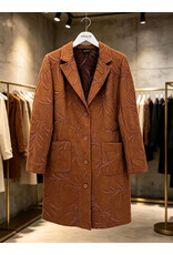 Ophilia Nora 26W embroderd suede cognac