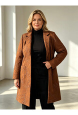 Ophilia Nora 26W embroderd suede cognac