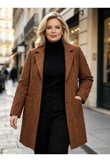 Ophilia Nora 26W embroderd suede cognac