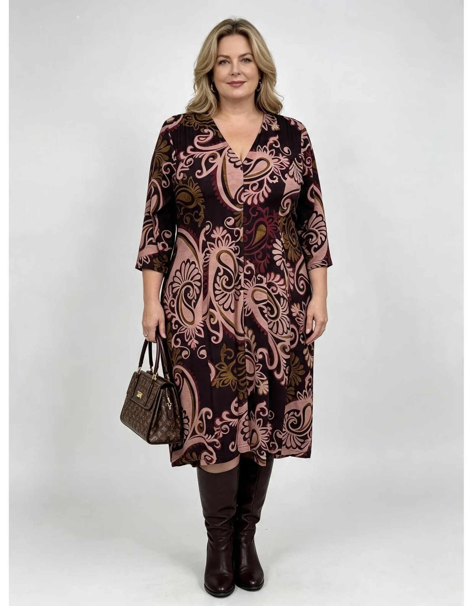 Ivy  26W  jersey dessin paisley plum