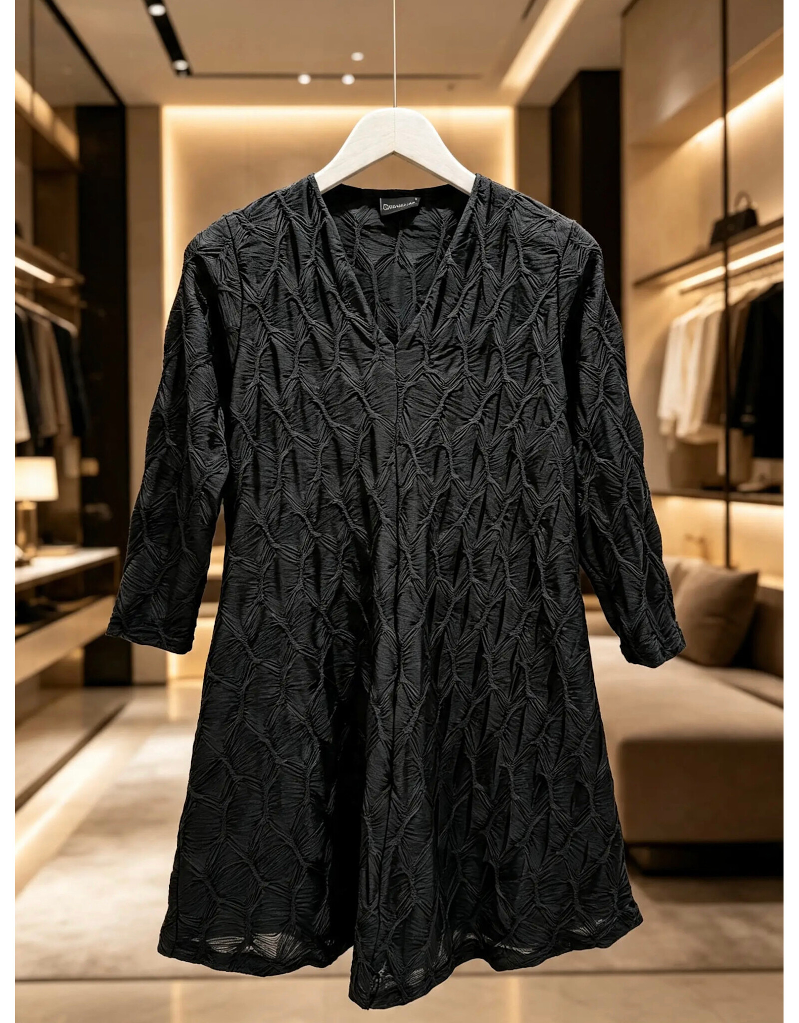 Rina 26W elastic  jaquard black